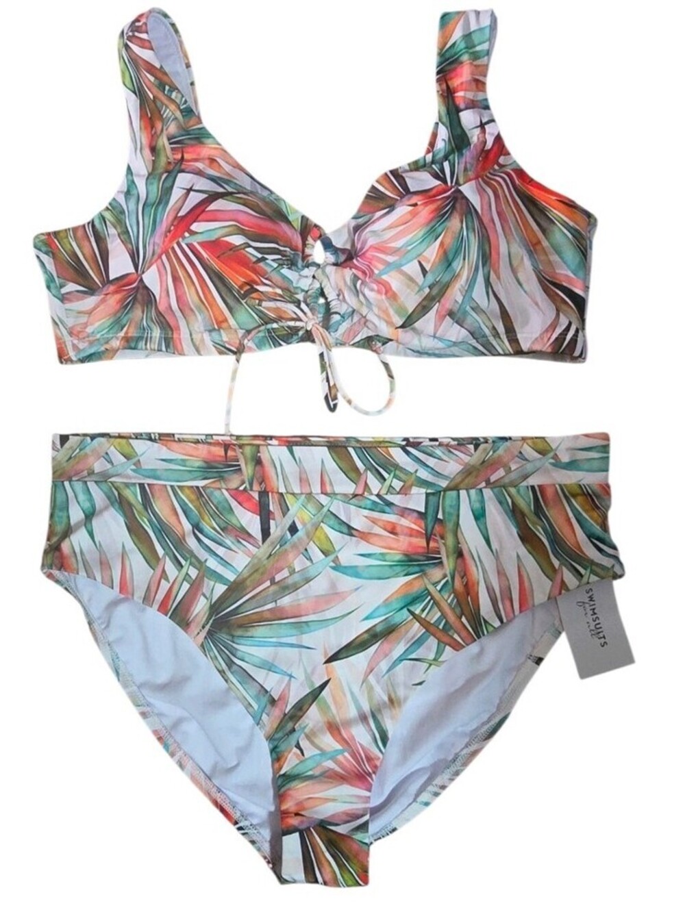 Swimsuits for All Lace Up Bikini Size 22